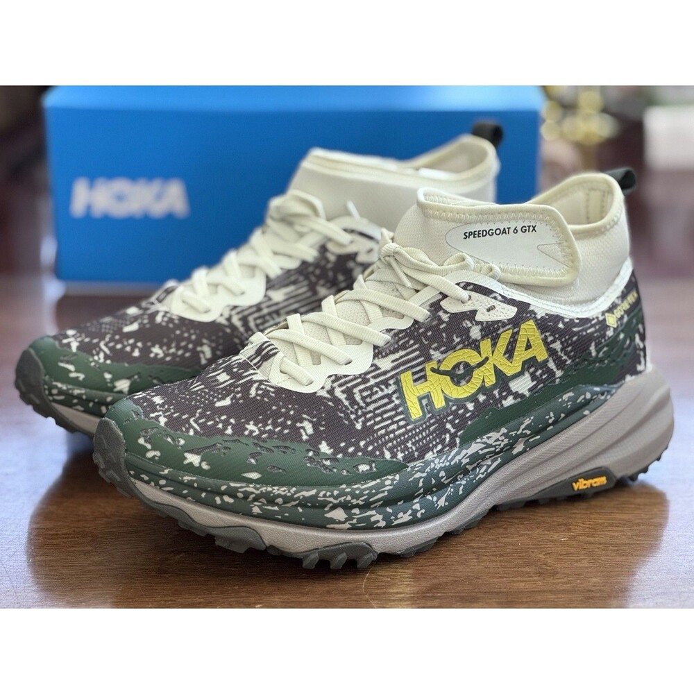 Men’s Size 9 HOKA Speedgoat 6 Mid GTX Trail Running TRFF 1155152 Waterproof